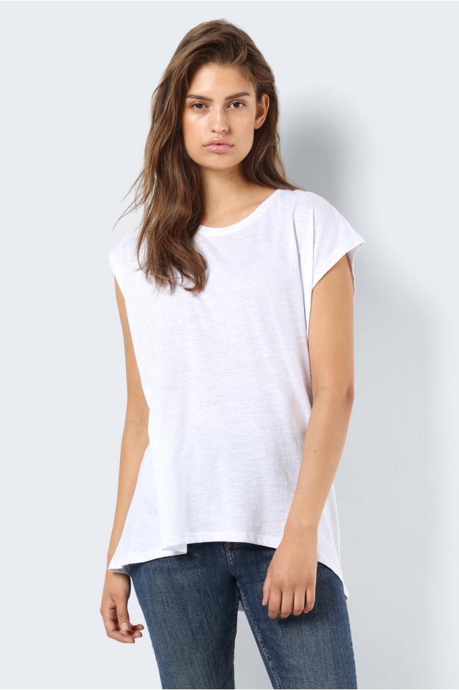 NMMATHILDE S/S LOOSE LONG TOP FWD N 27002573 Bright White